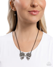 Load image into Gallery viewer, Bewitching Bow - Black Necklace - Paparazzi
