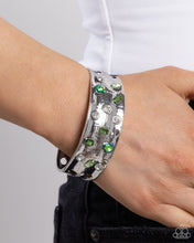 Load image into Gallery viewer, Embellished Empire - Green Bracelet - Paparazzi
