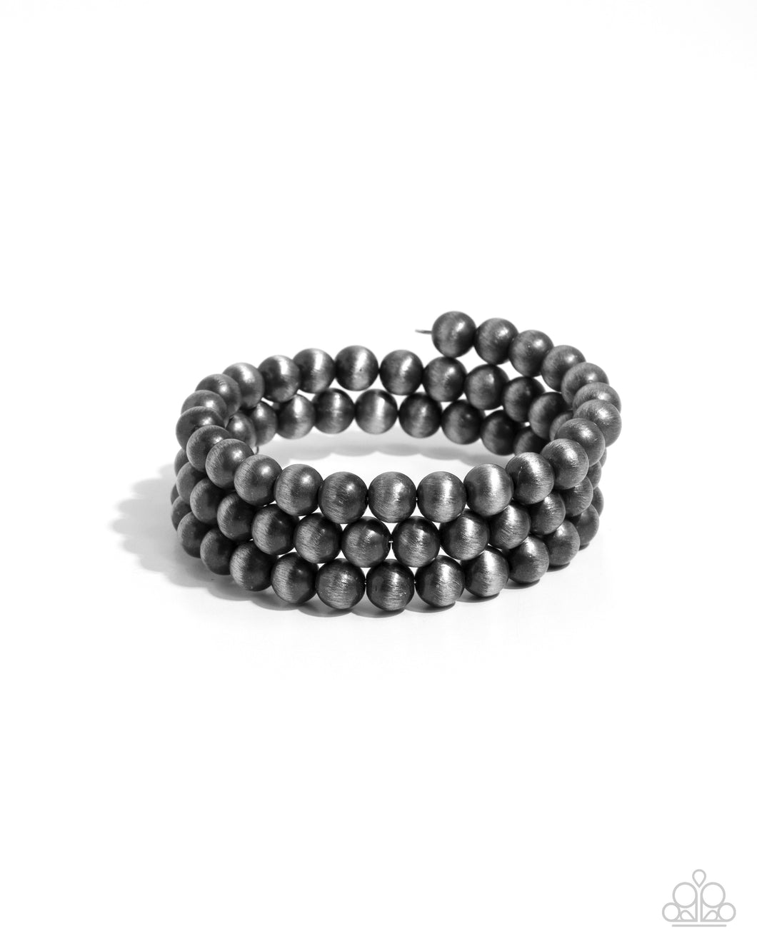 Coiled Catwalk - Silver Coil Bracelet - Paparazzi