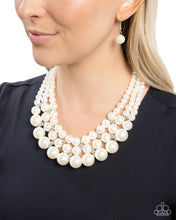 Load image into Gallery viewer, Glossy Gala - White - Paparazzi Necklace
