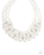 Load image into Gallery viewer, Glossy Gala - White - Paparazzi Necklace
