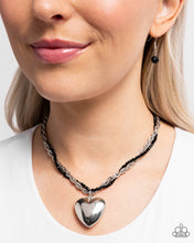 Load image into Gallery viewer, Falling Slowly - Black Heart Necklace - Paparazzi
