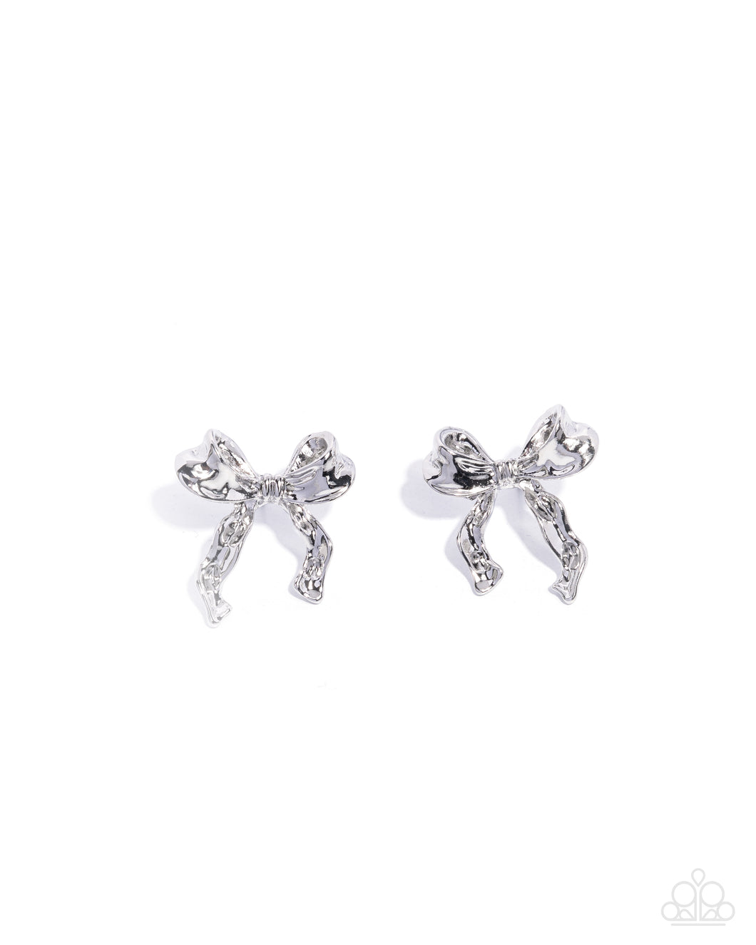 Princess Treatment - Silver Bow Earrings - Paparazzi