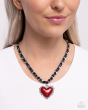 Load image into Gallery viewer, Austere Attraction - Red Heart Necklace - Paparazzi
