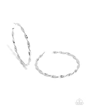 Load image into Gallery viewer, Steady Spirals - Silver Hoops - Paparazzi
