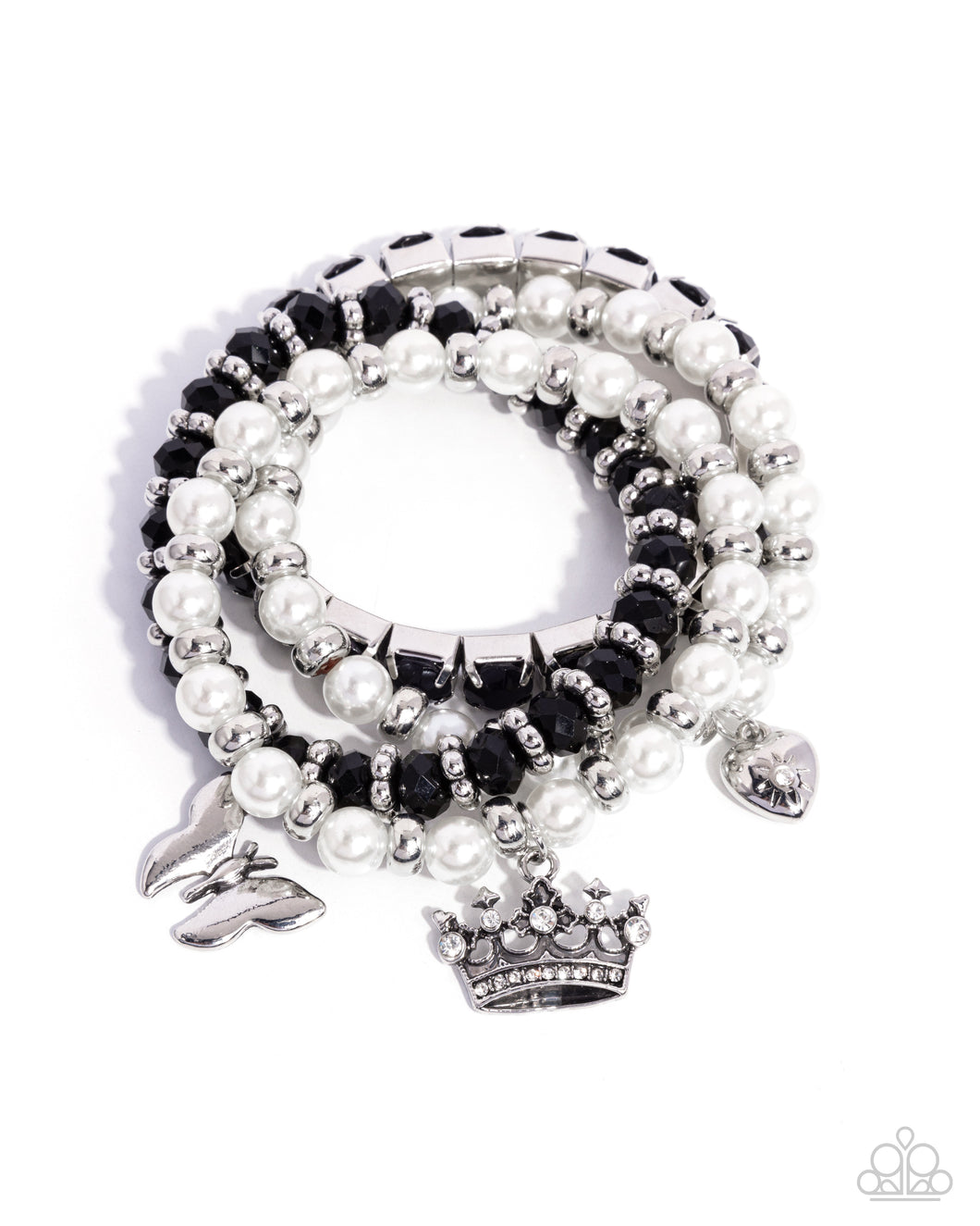 Feminine Charm - Black Bracelet - Paparazzi