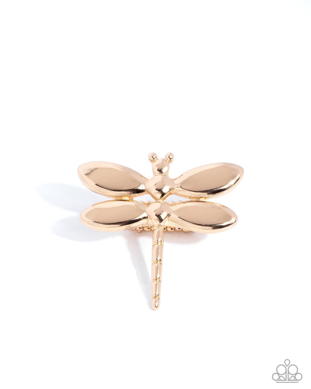 Durable Dragonfly - Gold ring - Paparazzi
