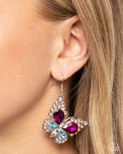 Load image into Gallery viewer, Teardrop Takeoff - Multi Butterfly Earrings - Paparazzi
