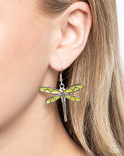 Load image into Gallery viewer, Dragonfly Descent - Green Earrings - Paparazzi
