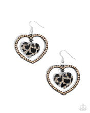 Load image into Gallery viewer, Leopard Love - Black - Paparazzi Earrings
