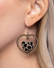Load image into Gallery viewer, Leopard Love - Black - Paparazzi Earrings
