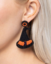 Load image into Gallery viewer, Witch Hunt - Black Halloween Earrings - Paparazzi
