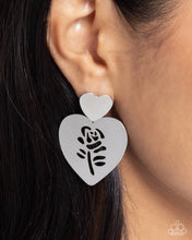 Load image into Gallery viewer, Showstopping Silhouette - Silver Earrings - Paparazzi
