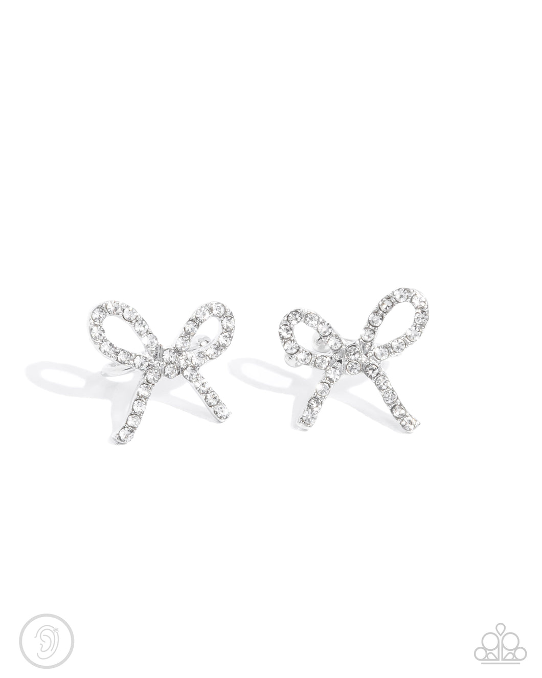 PREORDER ~ Convincing Charm - White - Paparazzi Earrings