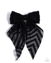 Load image into Gallery viewer, Floral Retreat - Black Hair Bow

