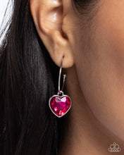 Load image into Gallery viewer, Diamond of the Night - Pink Earrings - Paparazzi
