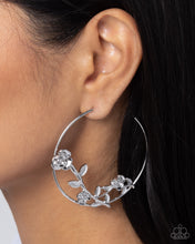 Load image into Gallery viewer, Blooming Benefit - Silver - Paparazzi Earrings
