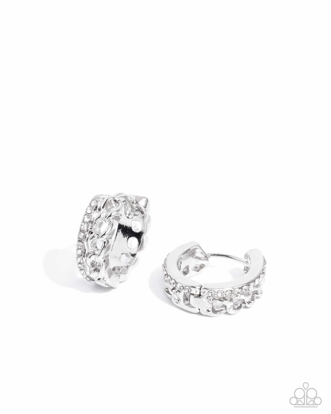 Lethal Layers - White - Paparazzi Earrings