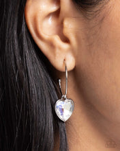 Load image into Gallery viewer, Diamond of the Night - White Earrings - Paparazzi
