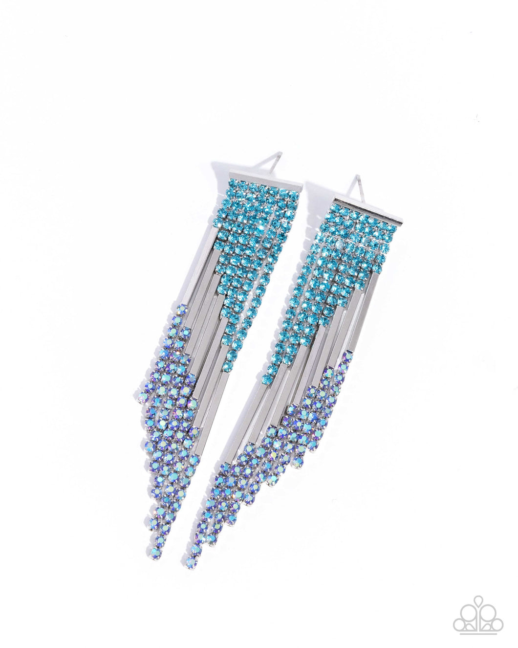 PREORDER ~ Careless Cascade - Blue - Paparazzi Earrings