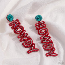 Load image into Gallery viewer, Howdy Headline - Red - Paparazzi Earrings
