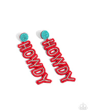 Load image into Gallery viewer, Howdy Headline - Red - Paparazzi Earrings
