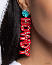 Load image into Gallery viewer, Howdy Headline - Red - Paparazzi Earrings
