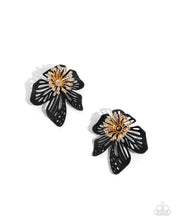 Load image into Gallery viewer, Wonderland Wallflower - Black - Paparazzi Earrings
