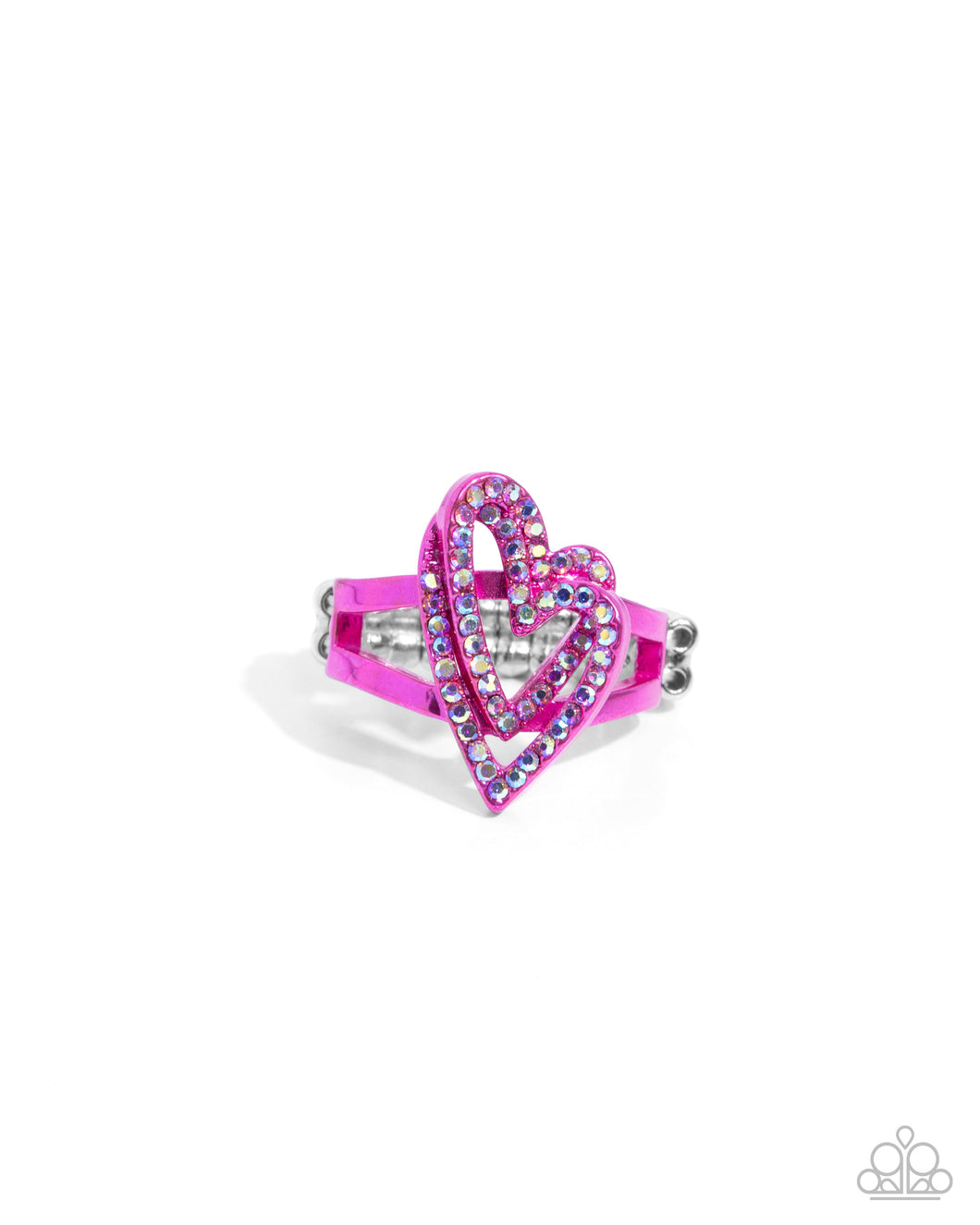 Hybrid Heart - Pink Ring - Paparazzi