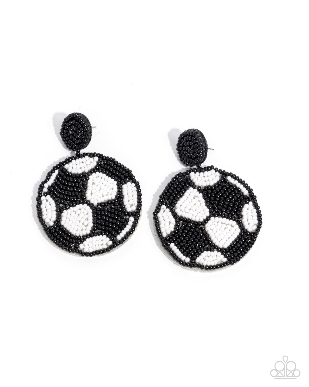 Grand Goalkeeper - Black - Paparazzi Earrings