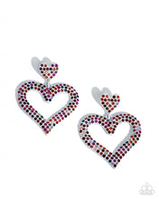 Load image into Gallery viewer, Dazzling Deed - Multi Heart Earrings - Paparazzi
