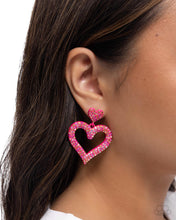 Load image into Gallery viewer, Dazzling Deed - Pink - Paparazzi Earrings
