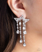 Load image into Gallery viewer, Stellar Scale - White Star Earrings - Paparazzi
