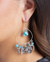 Load image into Gallery viewer, Western Whisper - Blue Earrings
