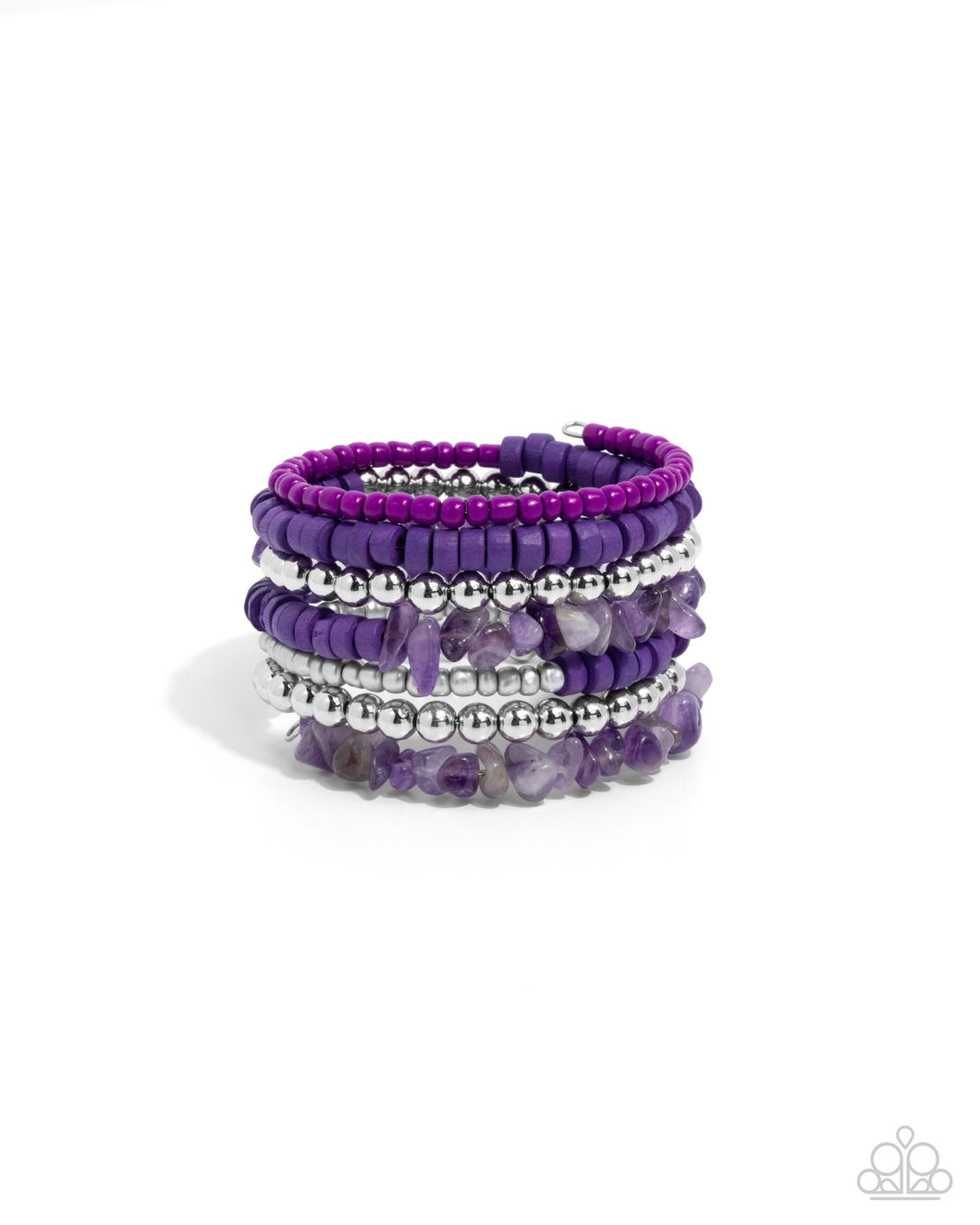 Plentiful Pizzazz - Purple - Paparazzi Coil Bracelet