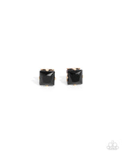 Load image into Gallery viewer, Squared Soprano - Black Earrings - Paparazzi
