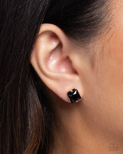 Load image into Gallery viewer, Squared Soprano - Black Earrings - Paparazzi

