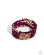 Load image into Gallery viewer, Defaced Dance - Purple - Paparazzi Coil Bracelet
