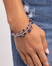 Load image into Gallery viewer, Seed Bead Scene - Purple Coil Bracelet - Paparazzi
