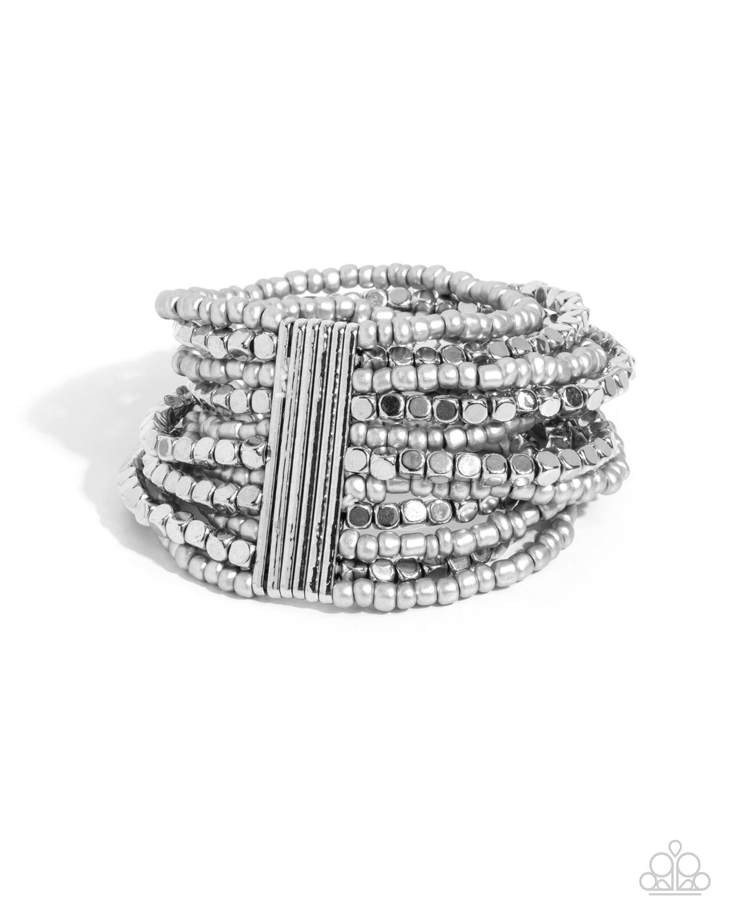 Spirited Stack - Silver - Paparazzi Bracelet