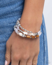 Load image into Gallery viewer, Feeling Alive - White Coil Bracelet - Paparazzi
