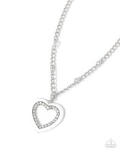 Load image into Gallery viewer, Romantic Rule - White Heart Necklace - Paparazzi
