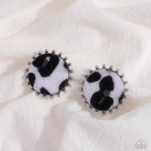 Load image into Gallery viewer, Cowhide Couture - Black Post Earrings - Paparazzi
