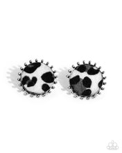 Load image into Gallery viewer, Cowhide Couture - Black Post Earrings - Paparazzi
