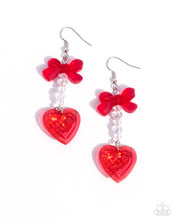 Load image into Gallery viewer, Feminine Freefall - Red Earrings - Paparazzi
