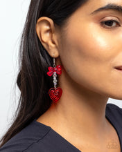 Load image into Gallery viewer, Feminine Freefall - Red Earrings - Paparazzi
