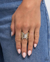 Load image into Gallery viewer, PREORDER ~ Butterfly Broadcast - Green - Paparazzi Ring
