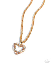 Load image into Gallery viewer, PREORDER ~ Romance is a Bonus - Gold - Paparazzi Necklace
