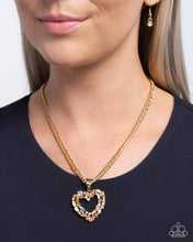 Load image into Gallery viewer, PREORDER ~ Romance is a Bonus - Gold - Paparazzi Necklace
