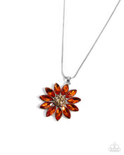 Load image into Gallery viewer, Fortunate Floral - Orange Necklace - Paparazzi
